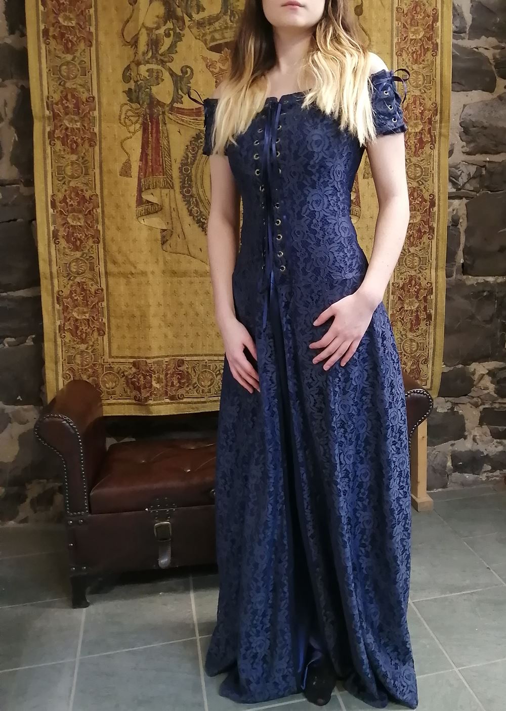 Vestido sales medieval azul